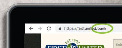 new url - www.FirstUnited.Bank