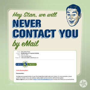 we will never contact you by email